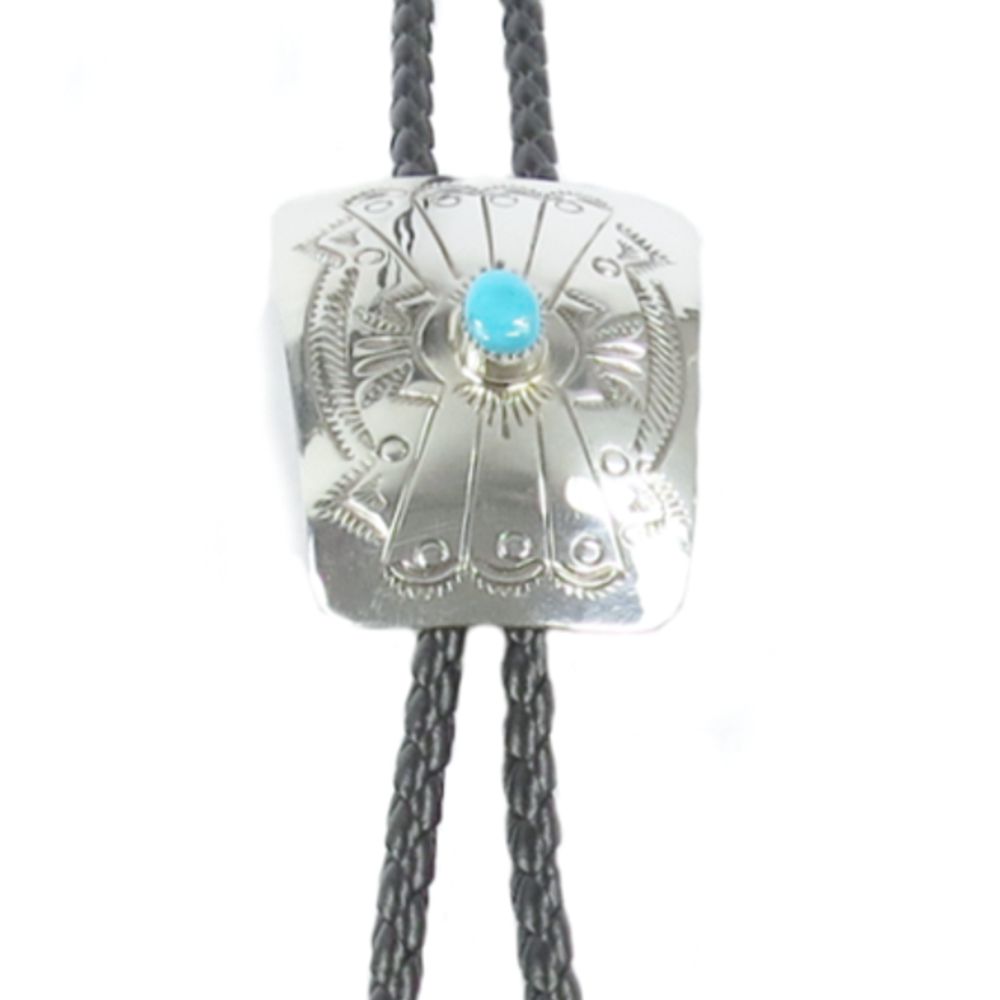 Bolotie aus Sterling Silber - Turquoise Concho II