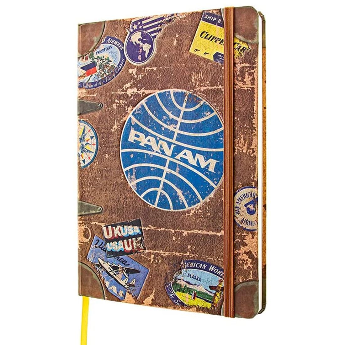 Retro-Notizbuch / Bullet Journal - Pan Am - Travel Stickers