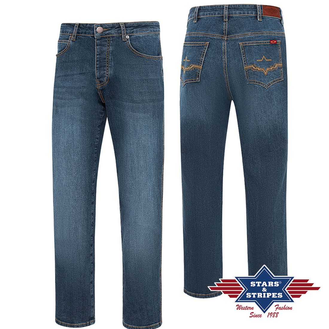 Reduziert - Western-Jeans für Herren - Derrick, Größe 34 inch / 86 cm