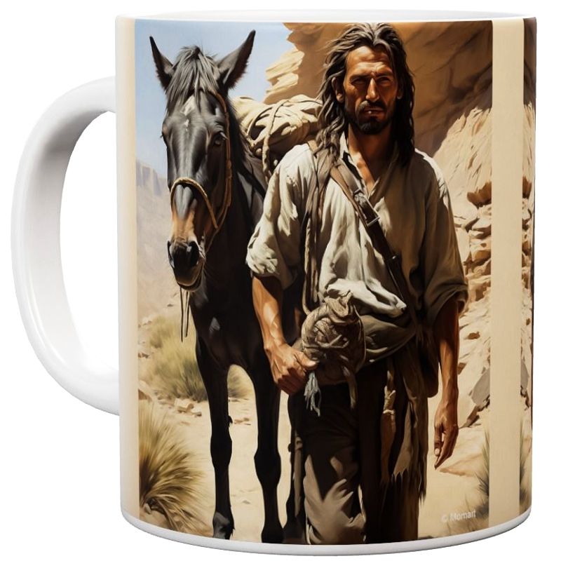 XXL-Tasse mit Cowboy und Pferd