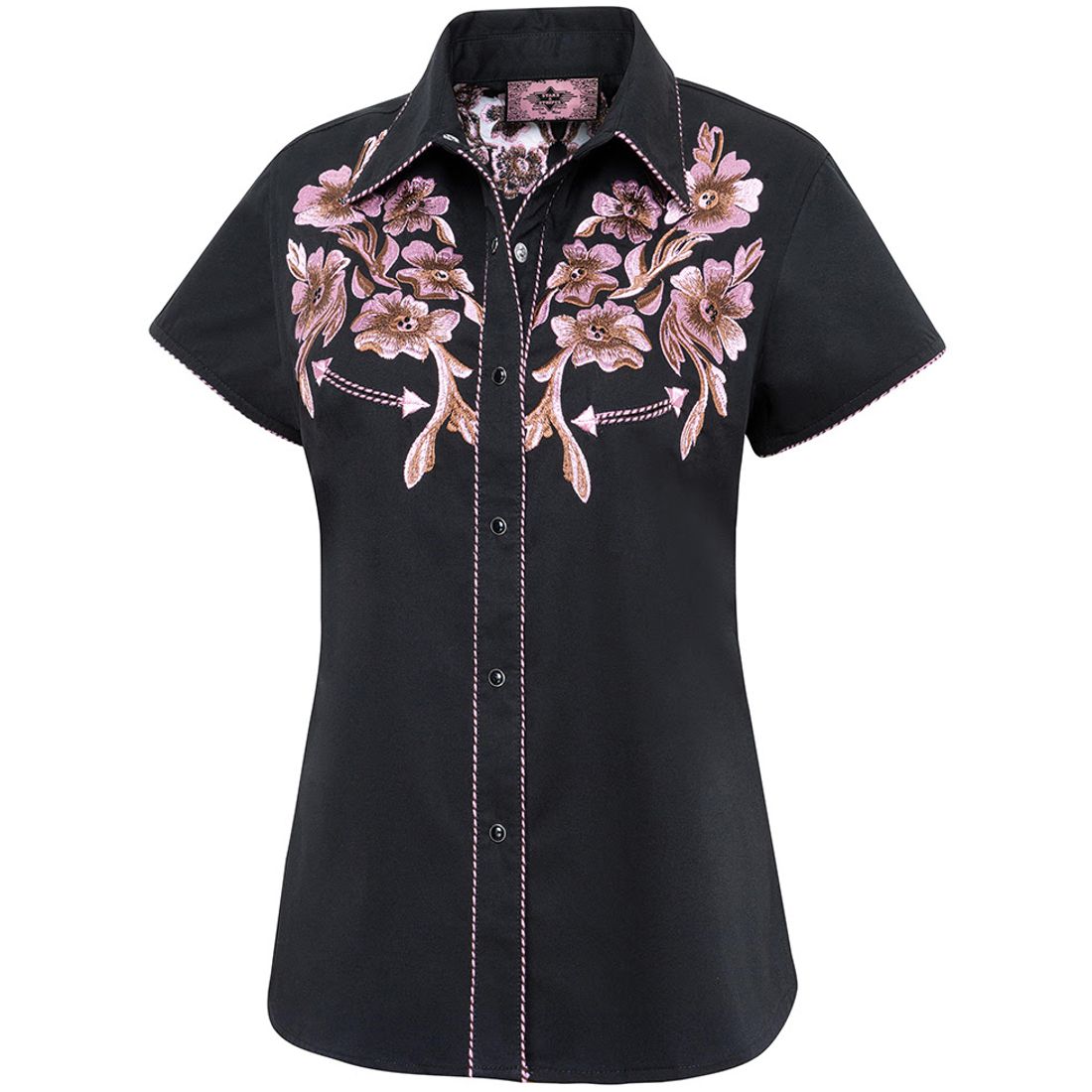 Reduziert - Kurzarm-Westernbluse - LeAnn, Größe 2XL