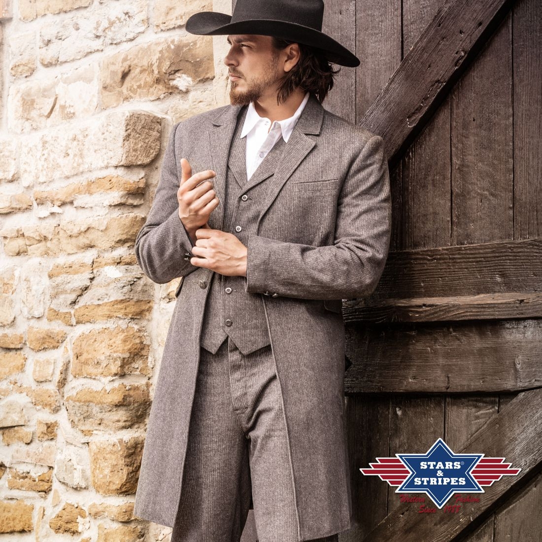 Reduziert - Western Hose von Stars & Stripes - Fargo, Old Style, Bundweite 36 inch / 91,50 cm