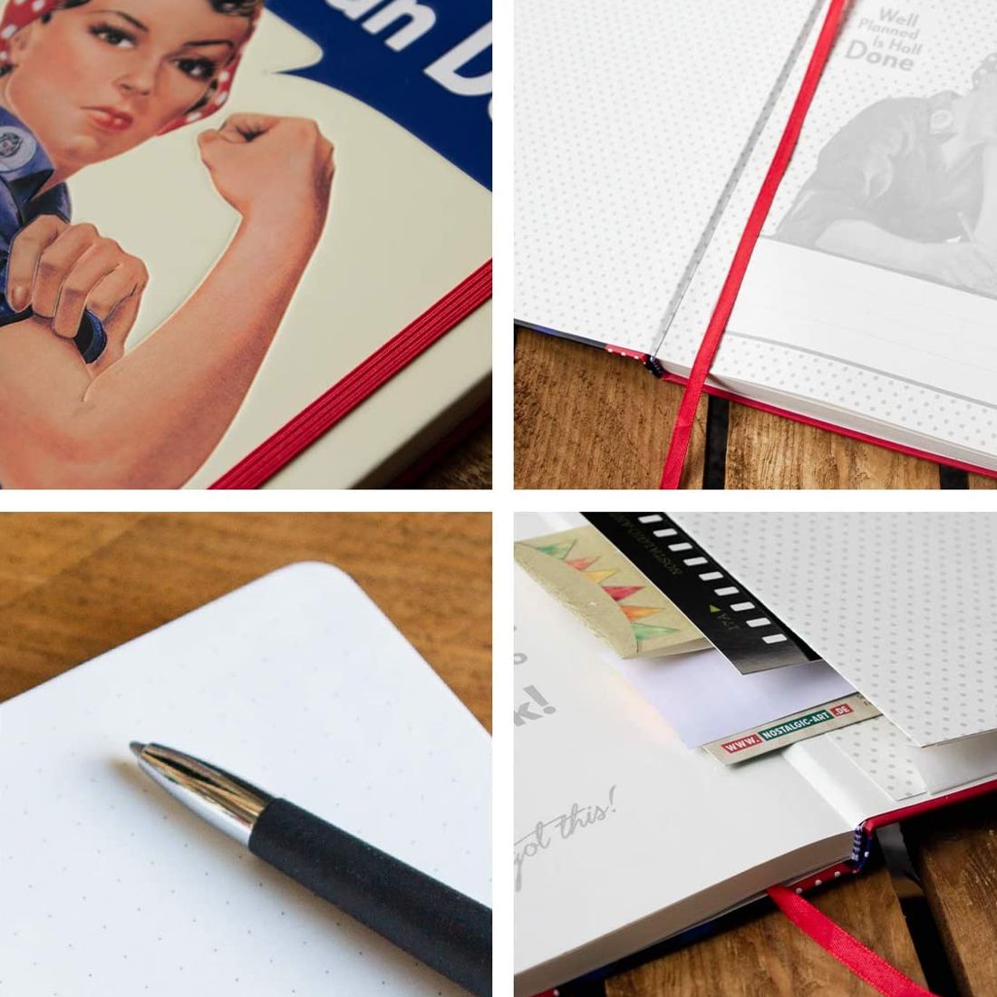 Retro-Notizbuch / Bullet Journal - Hot Fifties - We Can Do It!