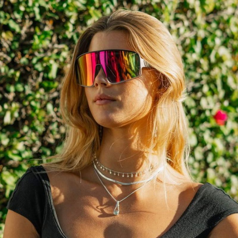 Verspiegelte Sportbrille