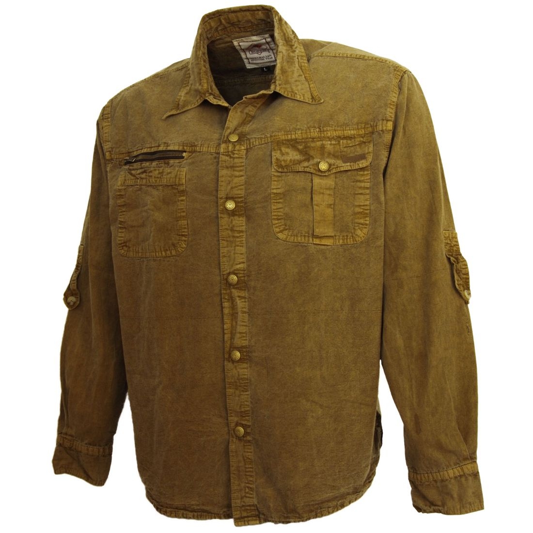 Scippis Canvashemd - Broome, Tobacco