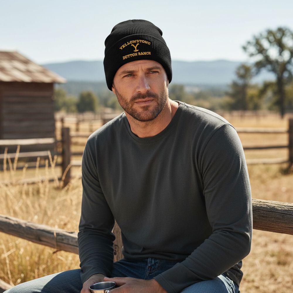 Beanie / Mütze - Yellowstone Collection - Dutton Ranch, Schwarz