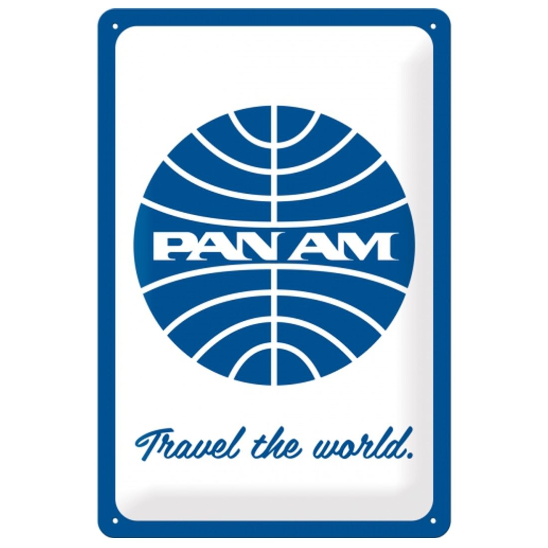 Blechschild - Hot Fifties - Pan Am - Travel The World