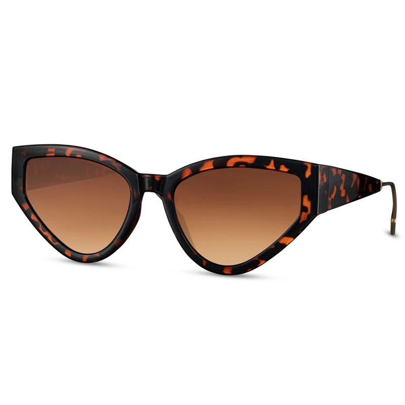 Braune Cateye Sonnenbrille mit UVA-Schutz