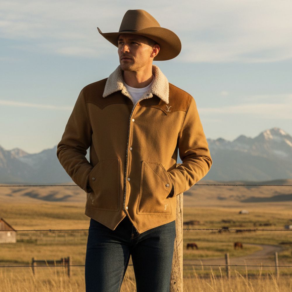 Warm gefütterte Western-Jacke aus Canvas - Yellowstone Collection - Stan
