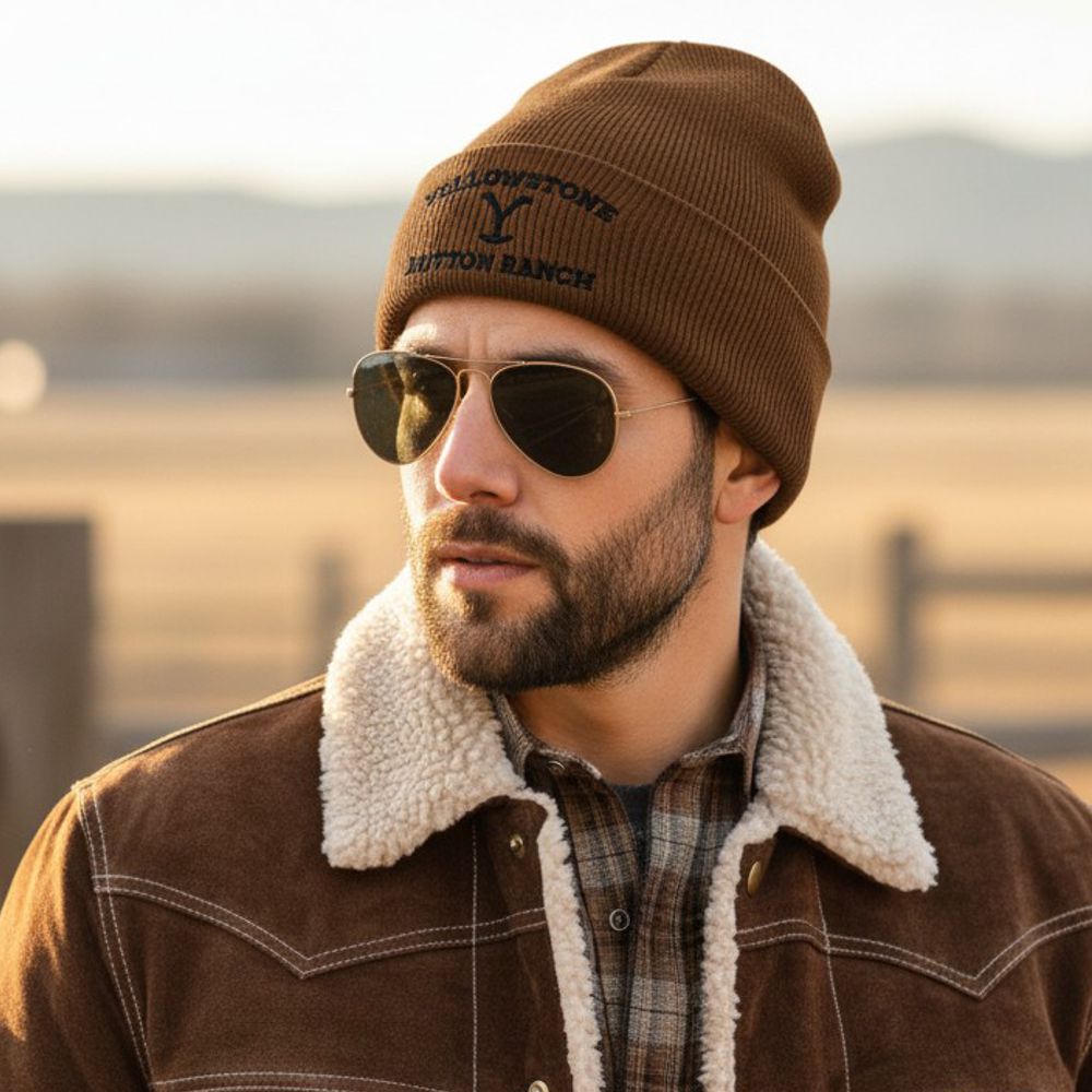 Beanie / Mütze - Yellowstone Collection - Dutton Ranch, Braun