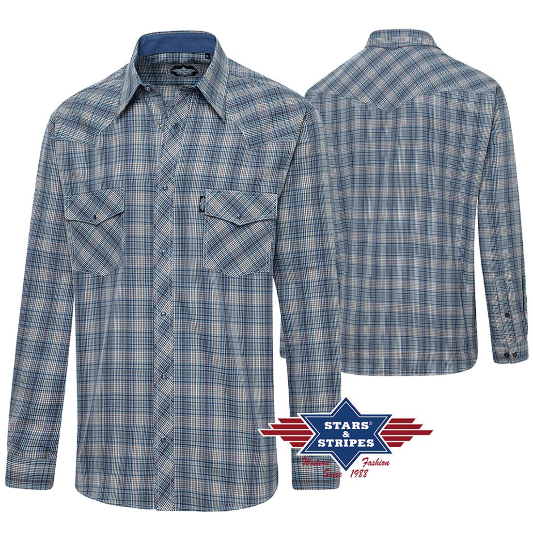 Reduziert - Westernhemd von Stars & Stripes - Kansas, Größe 2XL