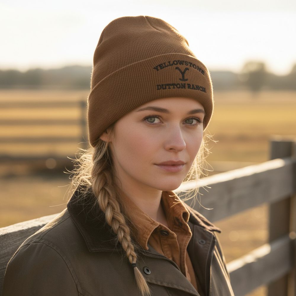 Beanie / Mütze - Yellowstone Collection - Dutton Ranch, Braun