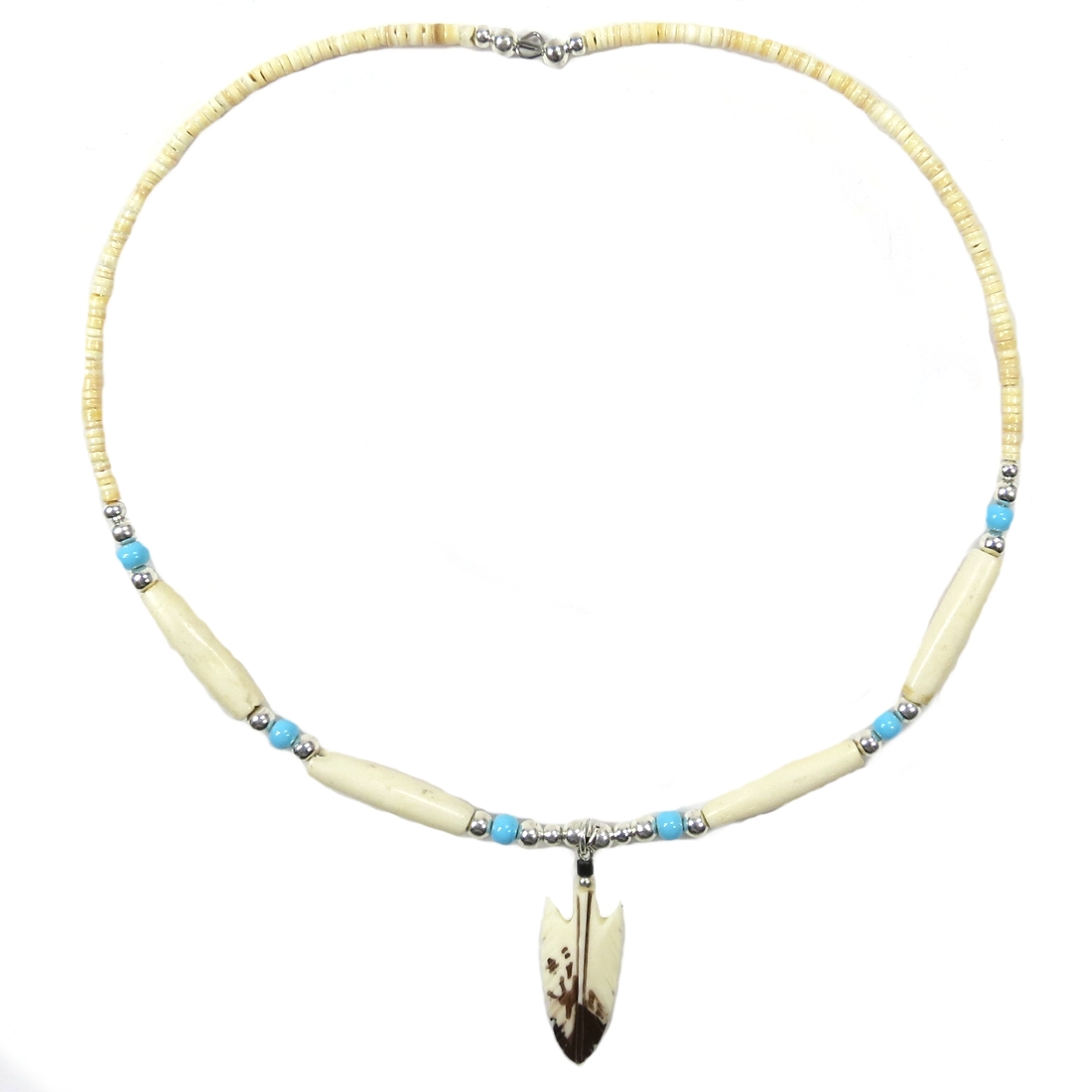 Indianerschmuck - Kette - Buffalo Bone Choker, Arrowhead