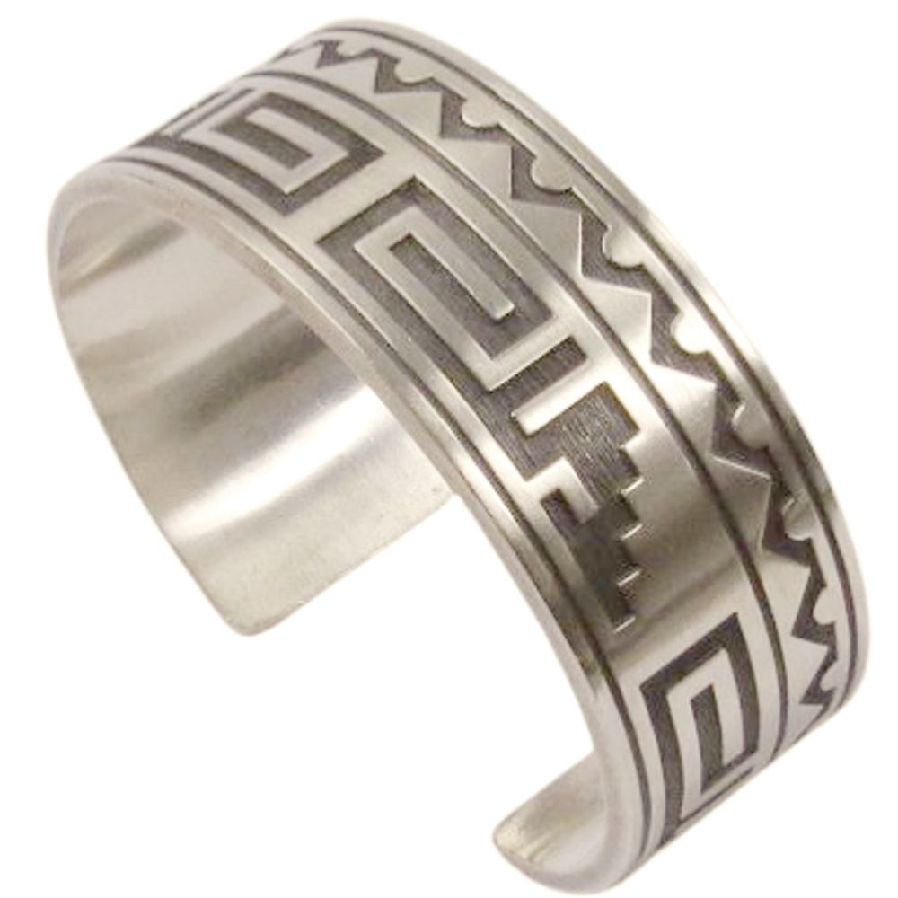 Indianerschmuck Armspange aus Sterling Silber - Pawn Schmuck - Original Kabana Hopi Style