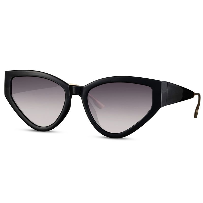 Schwarze Cateye Sonnenbrille mit UVA-Schutz