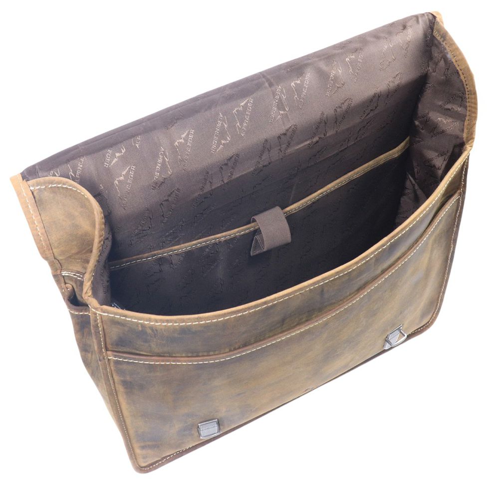 Alpenleder Tasche - Adventure Messenger Bag, Old Havanna