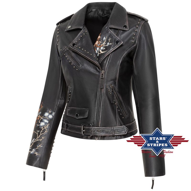Damen Lederjacke im Biker-Stil