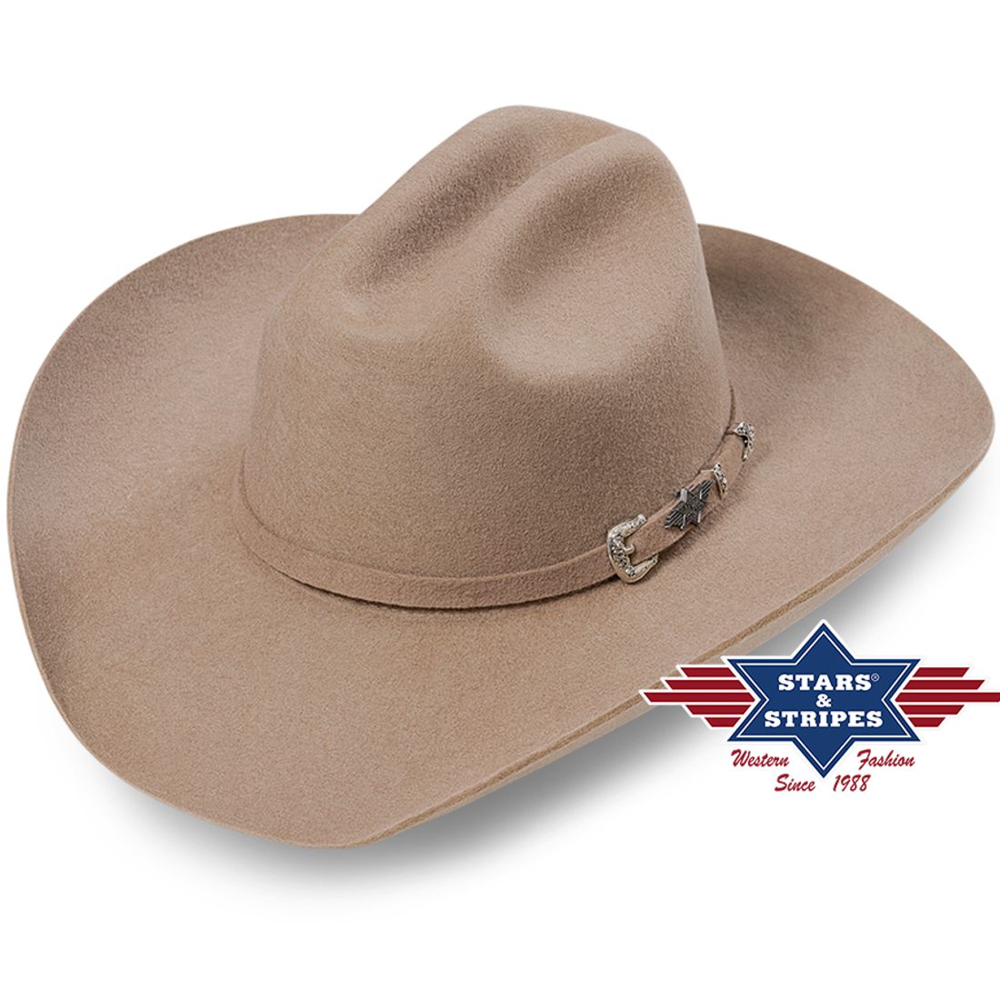 Reduziert - Westernhut aus Wollfilz – Houston, Sand, Größe 58