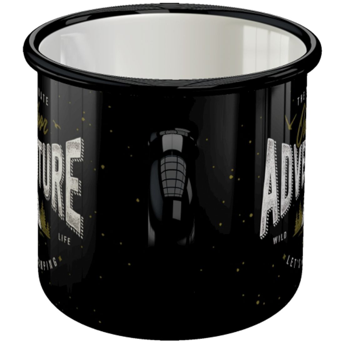 Emaille-Becher - Retro Outdoor - Outdoor Adventure