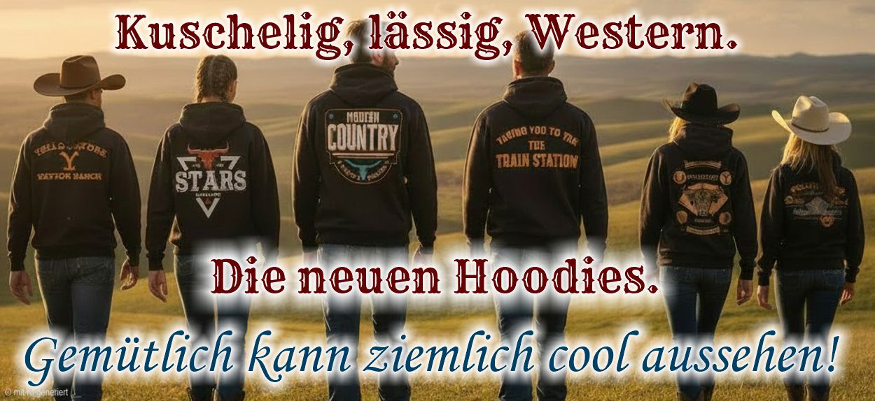Die neuen Western-Hoodies sind da: Lässig und gemütlich!
