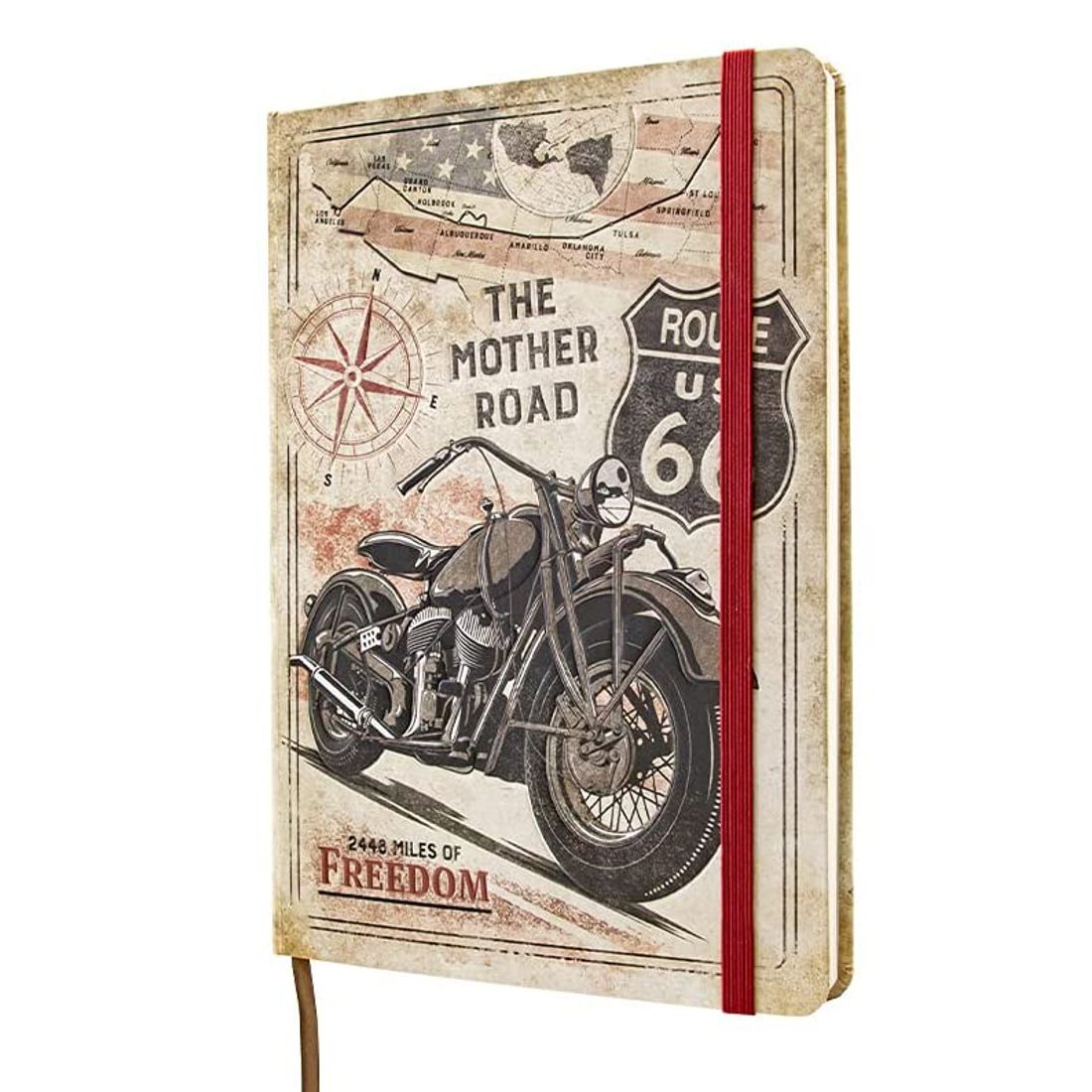 Nostalgic-Art 1000 Piece Retro Route 66 Puzzle - Bike Map Theme, Packed In A Reusable Tin Box (18.9 X 26.8 Inches)