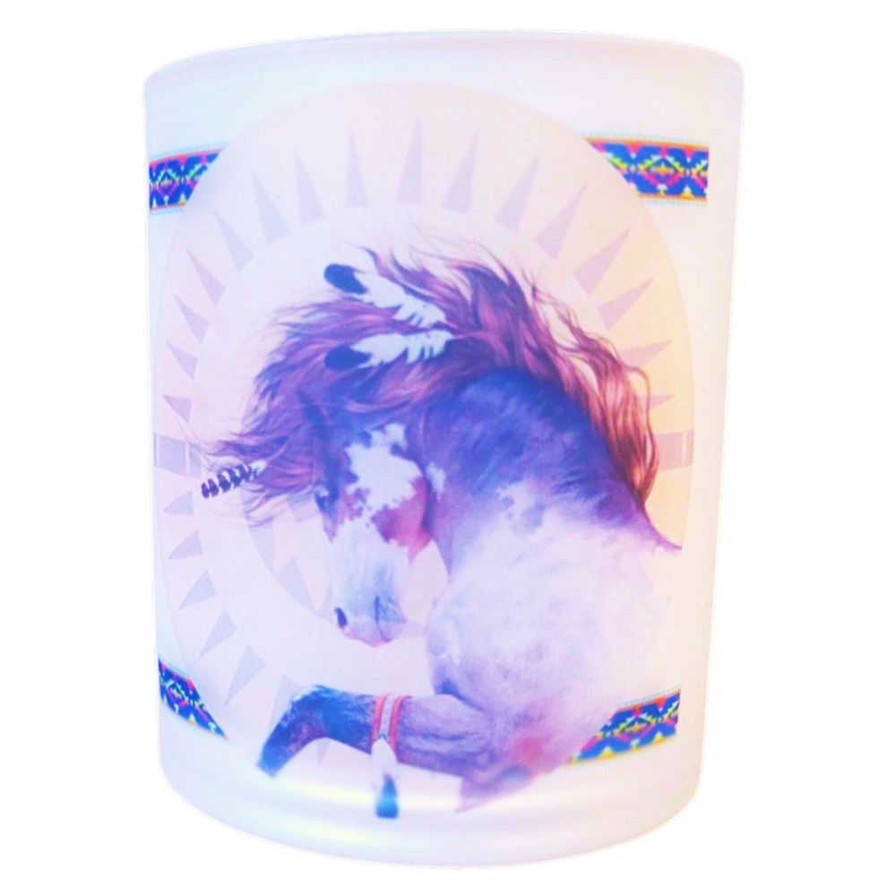 Teelichthalter aus Glas - Native Spirit Circle