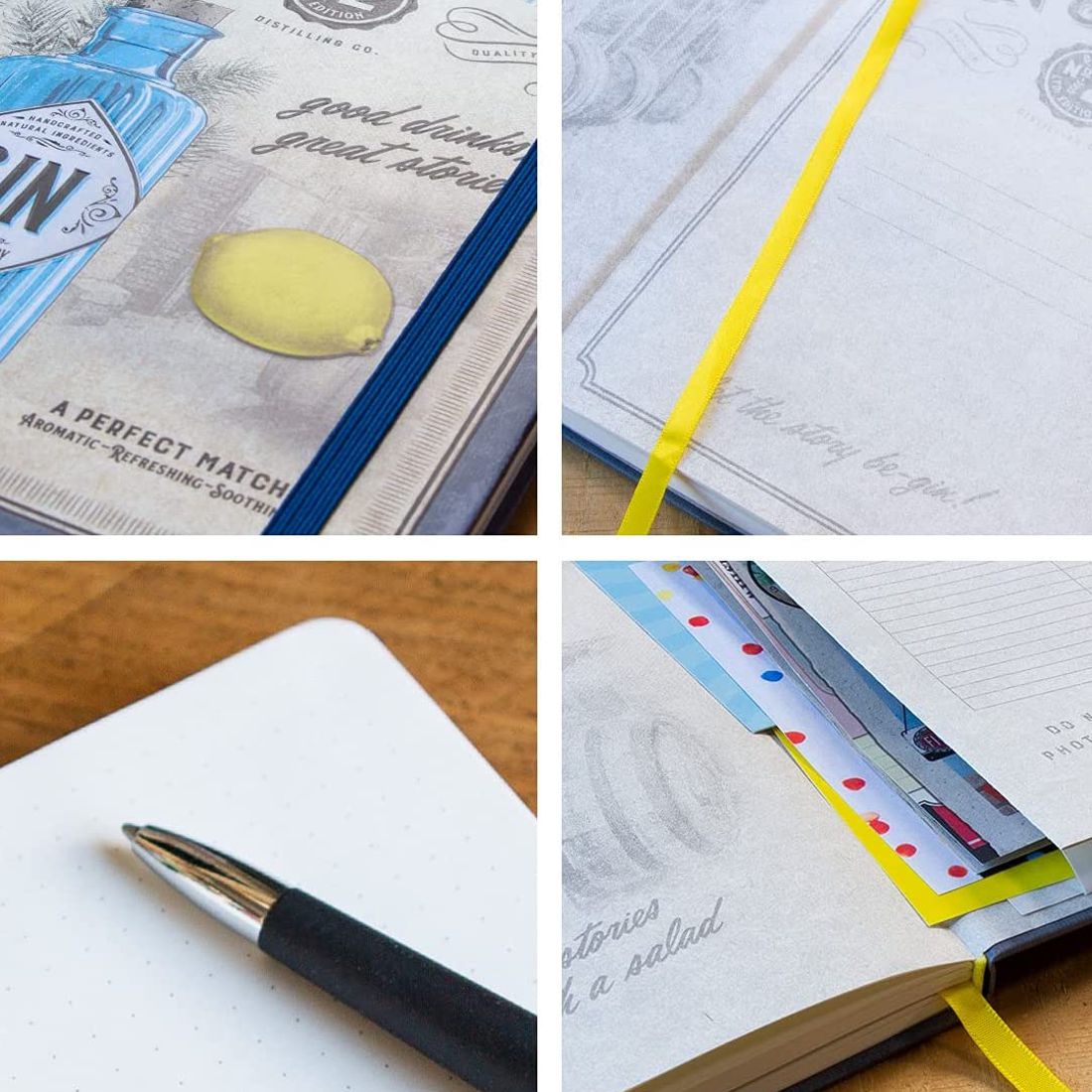 Retro-Notizbuch / Bullet Journal - Gin & Tonic - Drinks & Stories