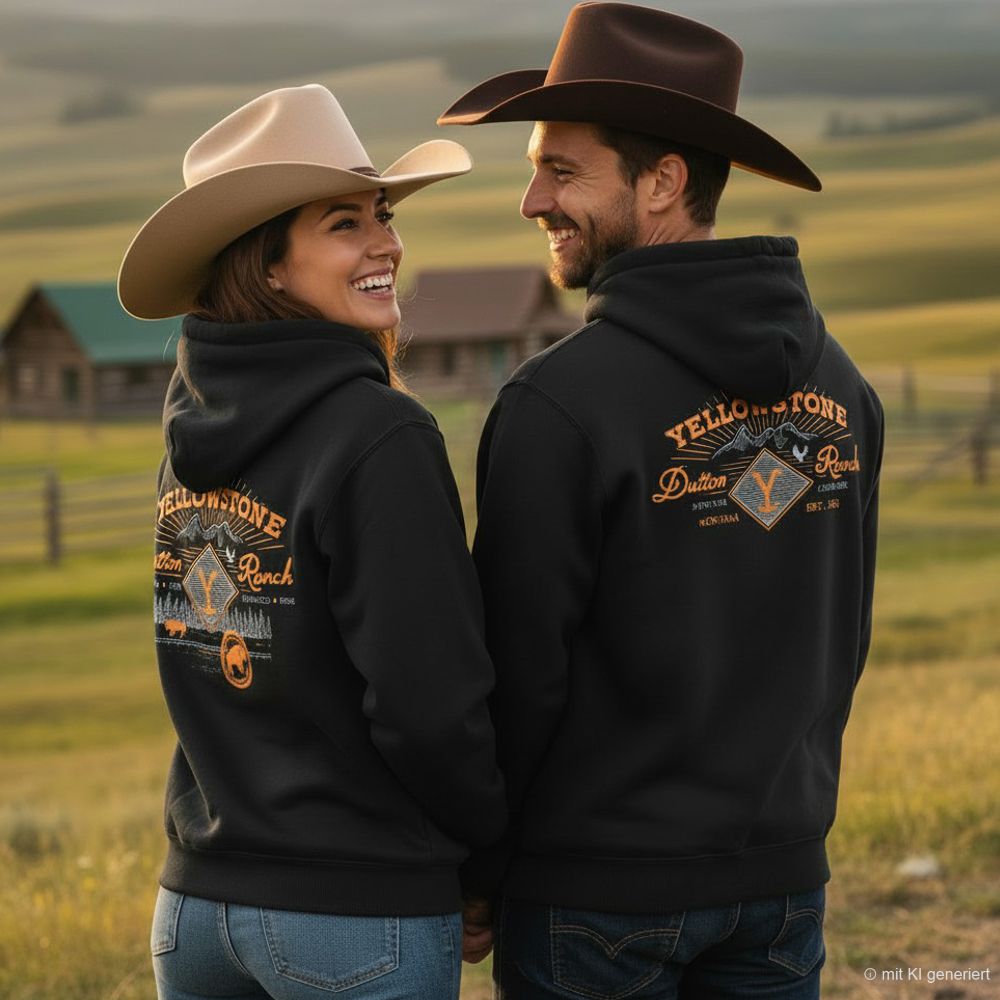 Western Unisex Hoodie - Yellowstone Collection - Dutton Ranch
