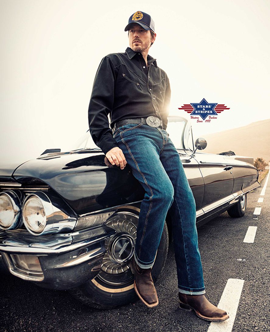 Reduziert - Western-Jeans für Herren - Derrick, Größe 34 inch / 86 cm