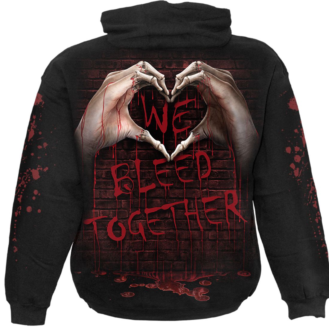 Reduziert - Spiral Kapuzensweatshirt - We Bleed Together, Größe 2XL