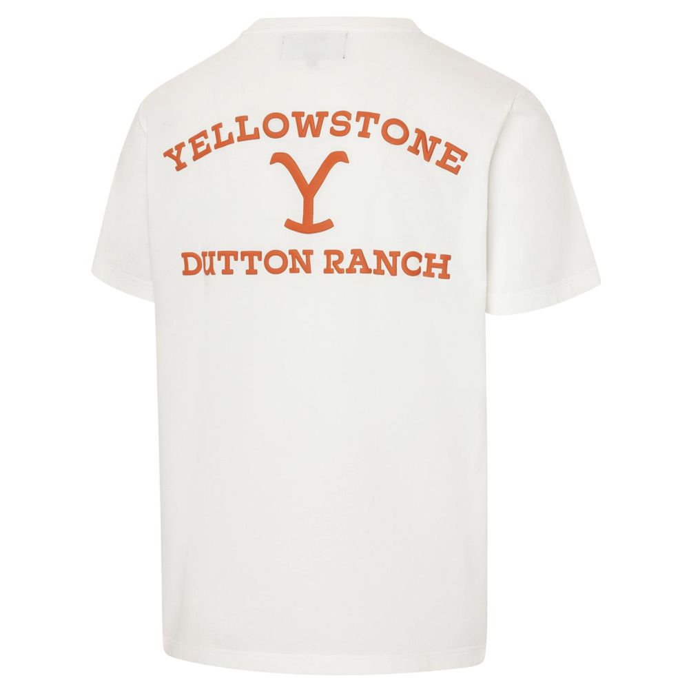 Western Unisex T-Shirt - Yellowstone Collection - Dutton Ranch Brand, Weiß