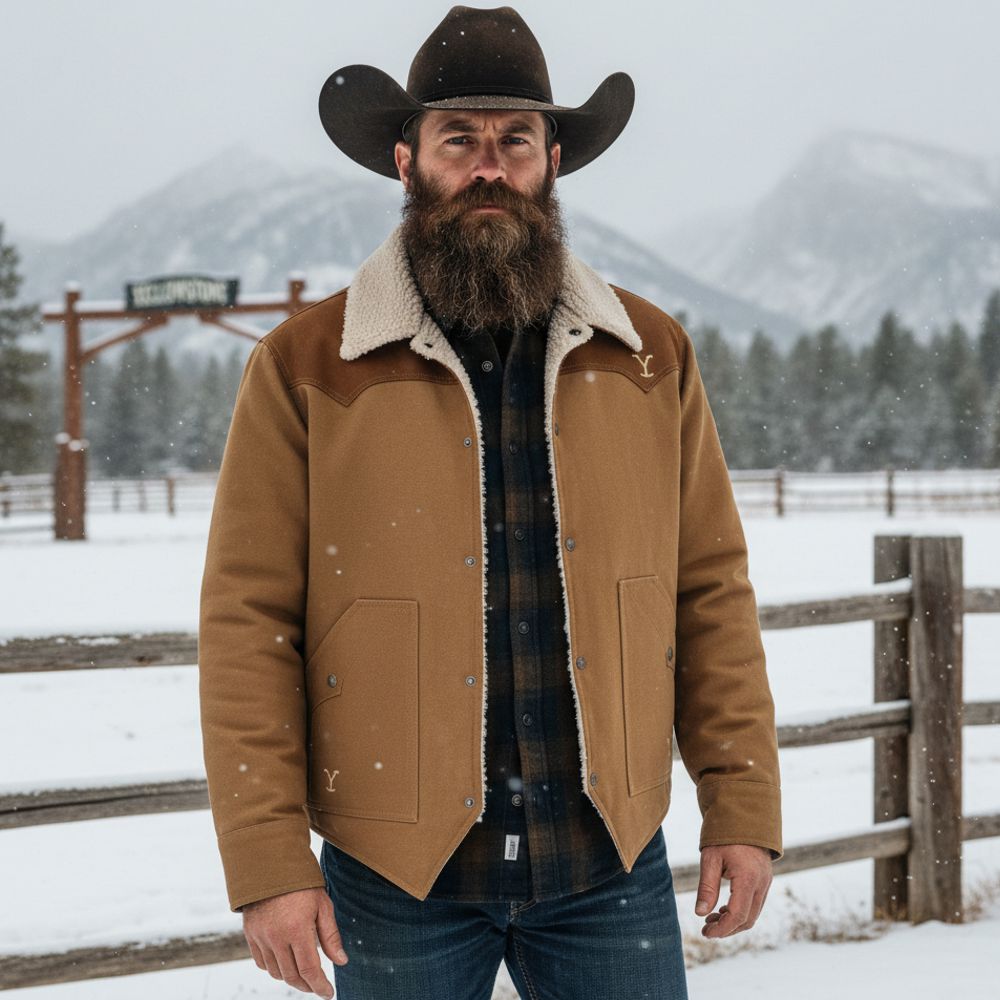 Warm gefütterte Western-Jacke aus Canvas - Yellowstone Collection - Stan