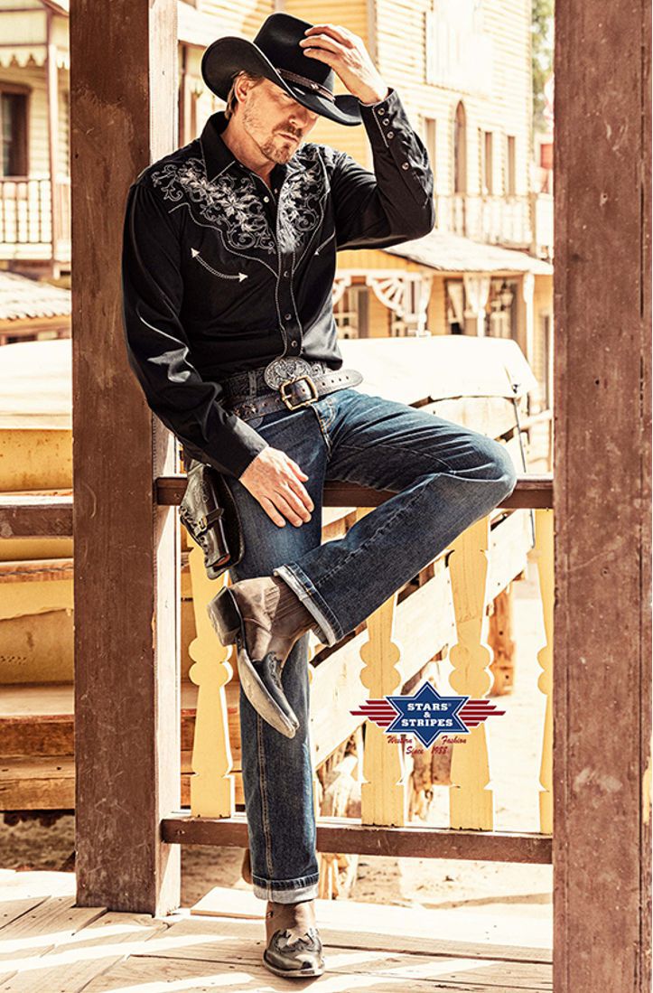 Reduziert - Western-Jeans für Herren - Derrick, Größe 34 inch / 86 cm