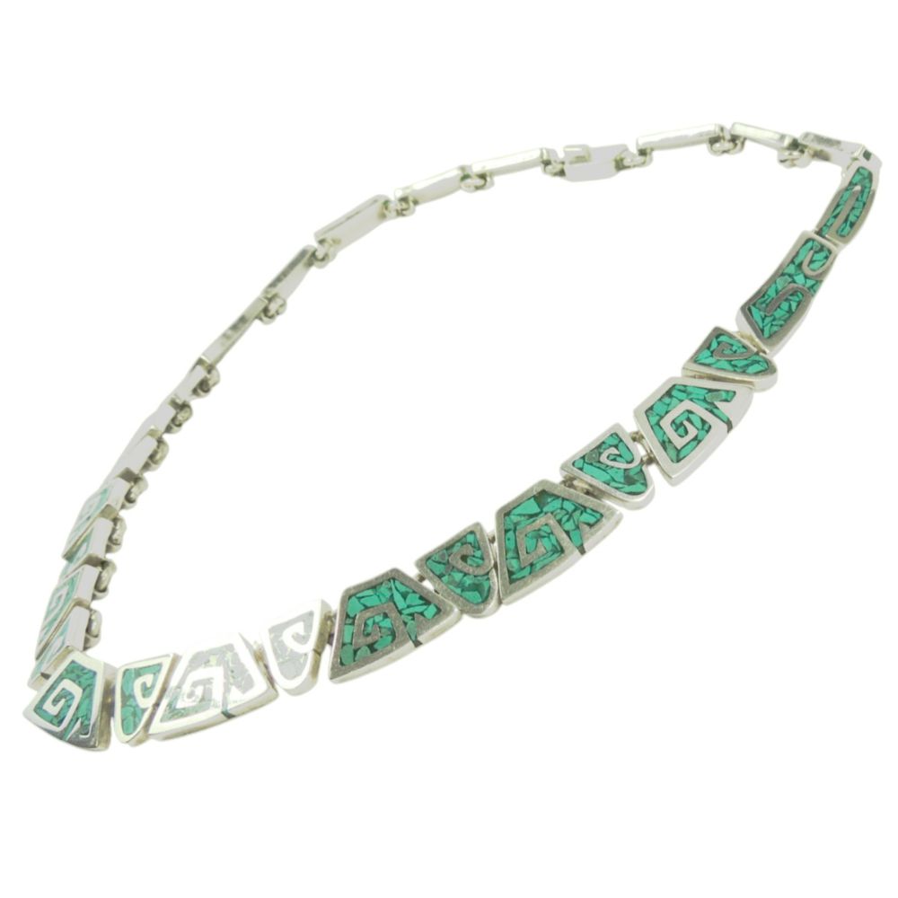 Indianerschmuck Kette - Maya- & Aztekenschmuck aus Sterling Silber - Tasco Plata Antigua