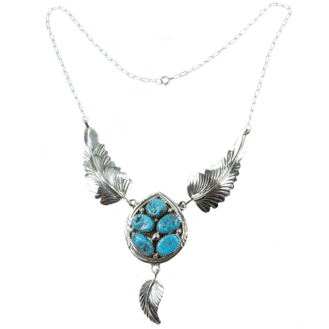 Indianerschmuck Collier aus Sterling Silber - Navajo Cluster Enchantement