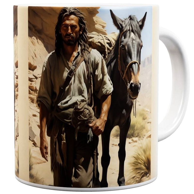Western-Kaffeetasse mit Cowboy