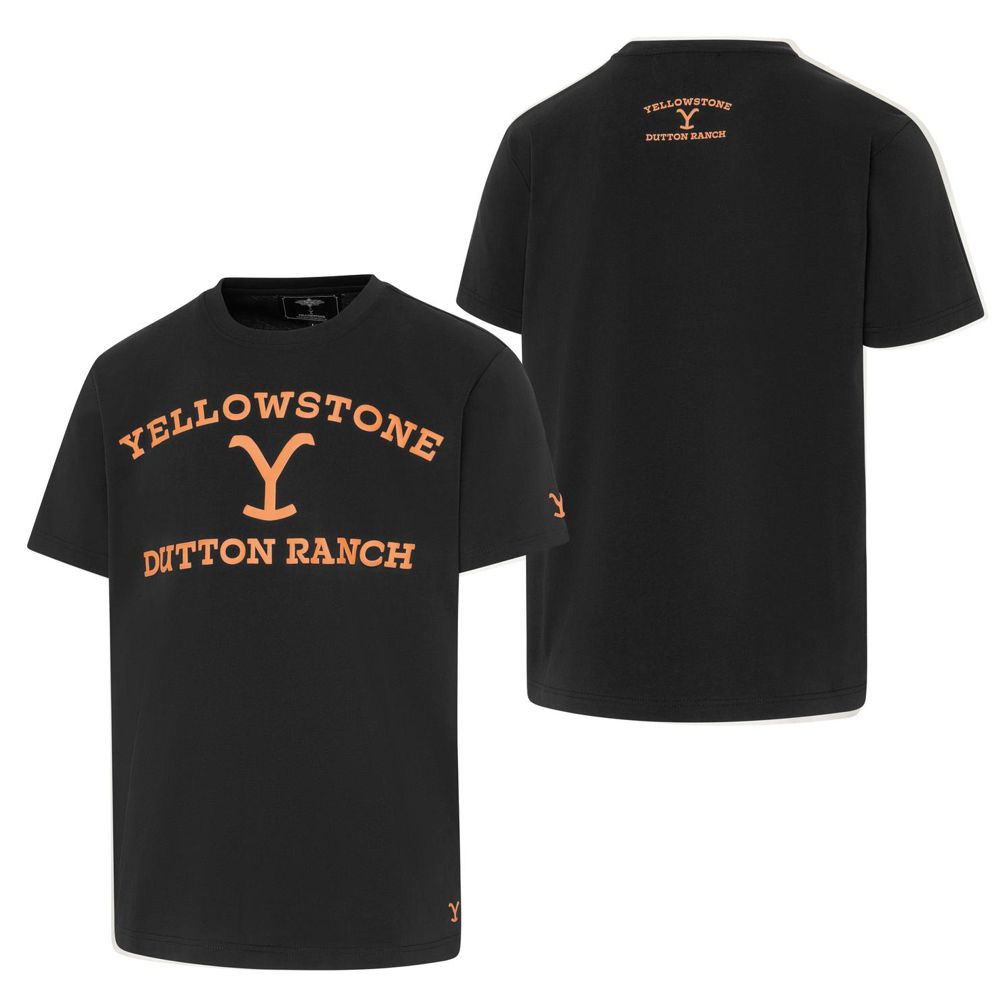 Western Unisex T-Shirt - Yellowstone Collection - Dutton Ranch Brand, Schwarz