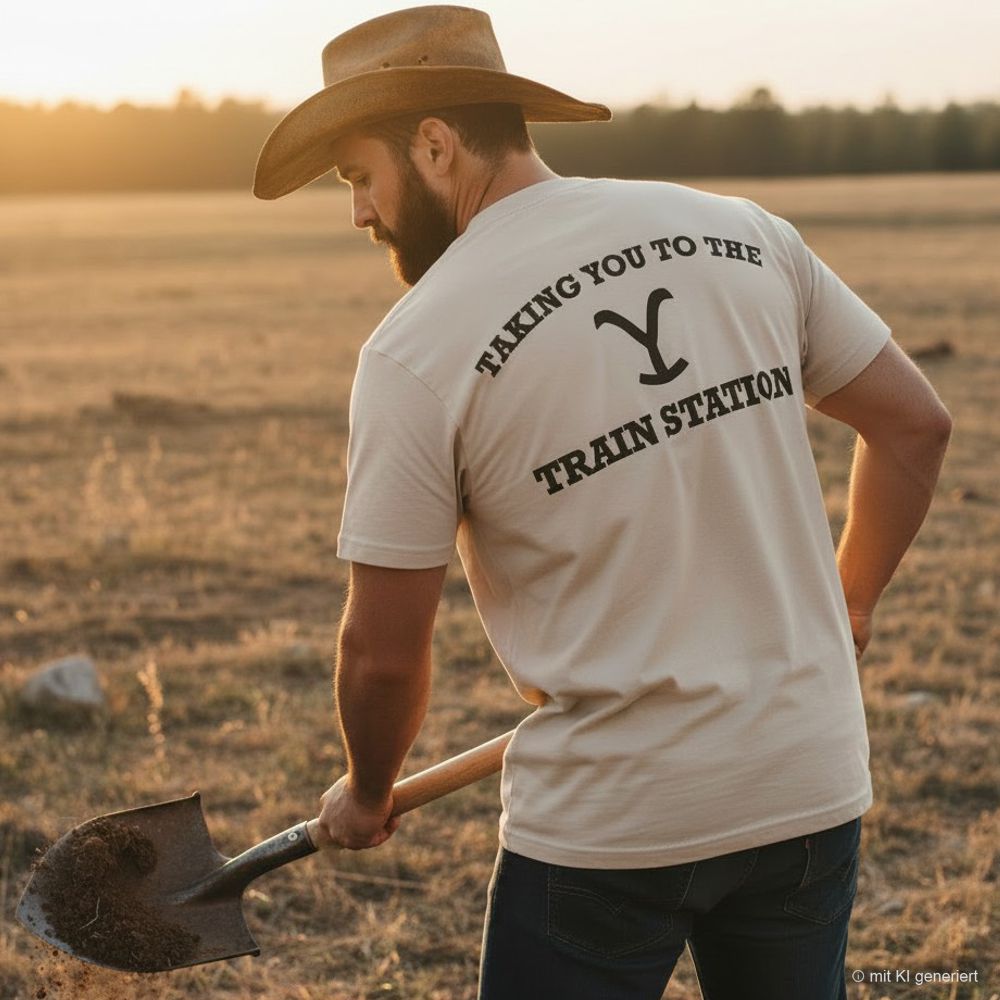 Western Unisex T-Shirt - Yellowstone Collection - Train Station