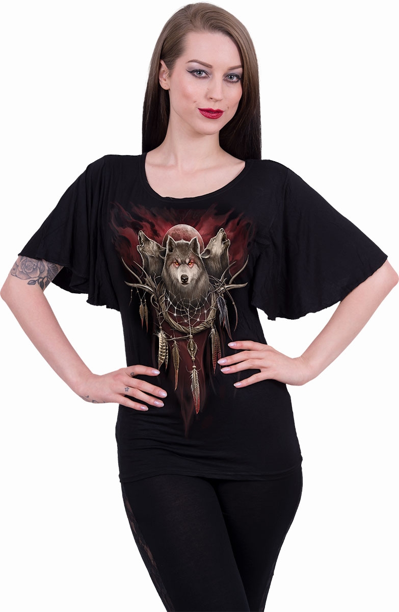 Reduziert - Spiral Latin-Top - Cry Of The Wolf, Größe 3XL
