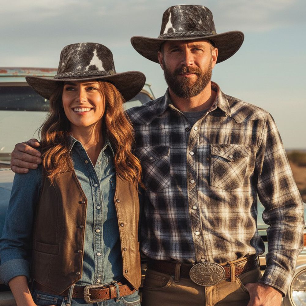 Scippis Westernhut aus Leder - Rustler