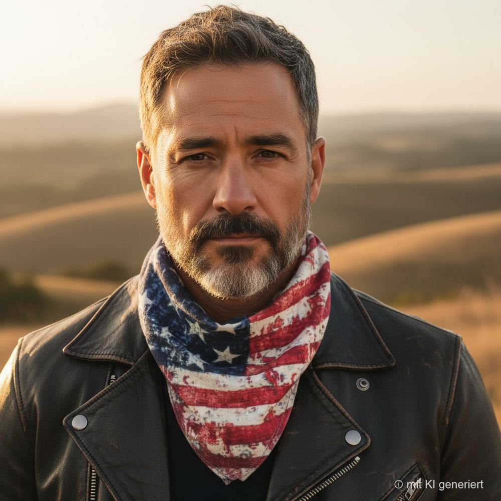 Bandana / Gesichtsschutz - Torn American Flag