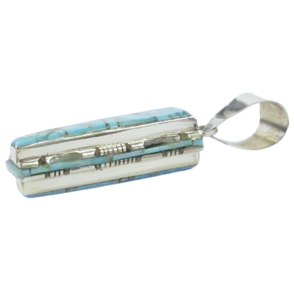 Doppelseitiger Indianerschmuck Kettenanhänger -  Symphony Of Turquoise & Opal